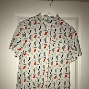 Abstract Print Casual Short Sleeve Shirt